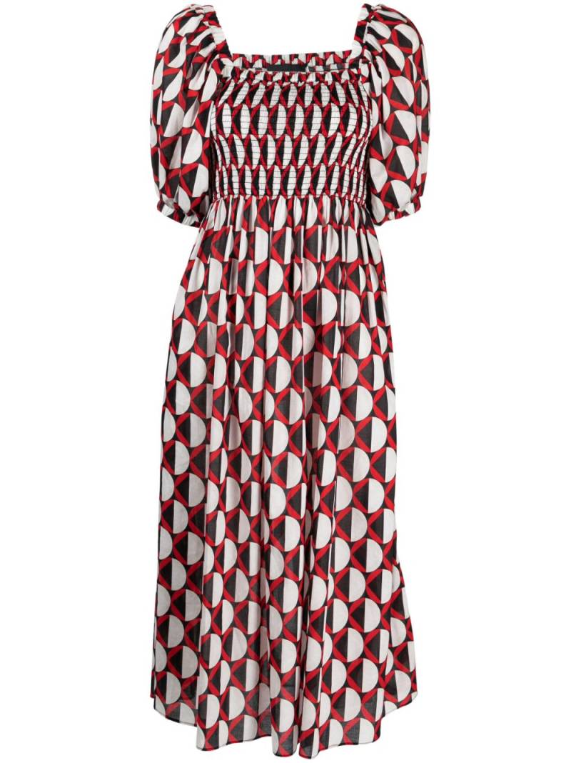 Cynthia Rowley geometric-print cotton dress - Red von Cynthia Rowley