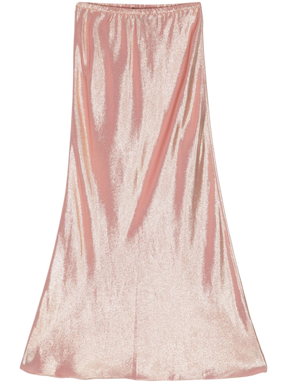 Cynthia Rowley lamé-effect maxi silk skirt - Pink von Cynthia Rowley