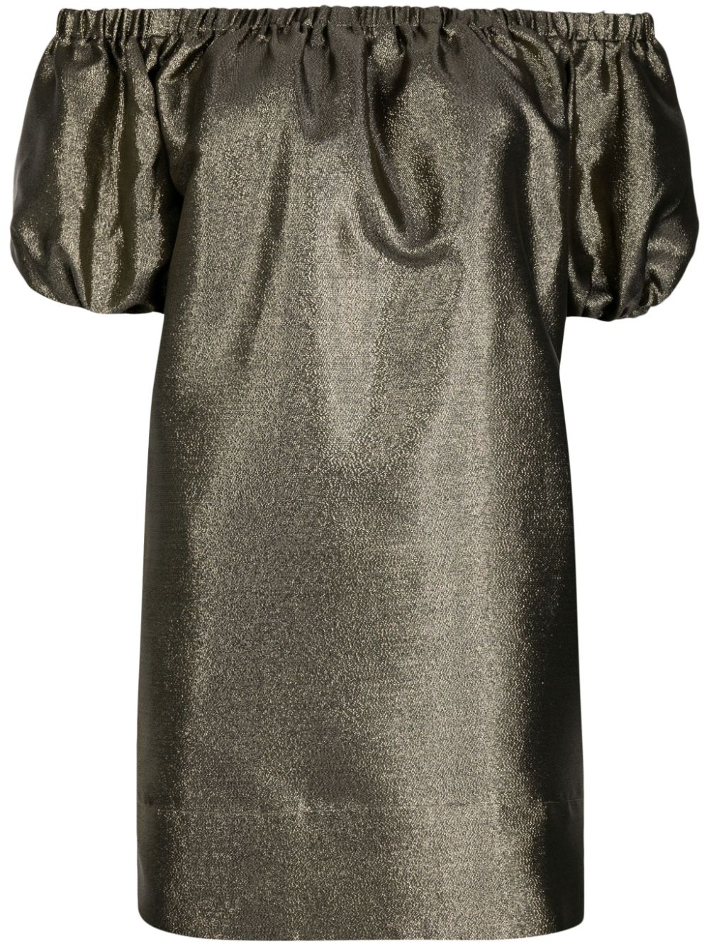 Cynthia Rowley off-shoulder metallic-finish minidress - Gold von Cynthia Rowley