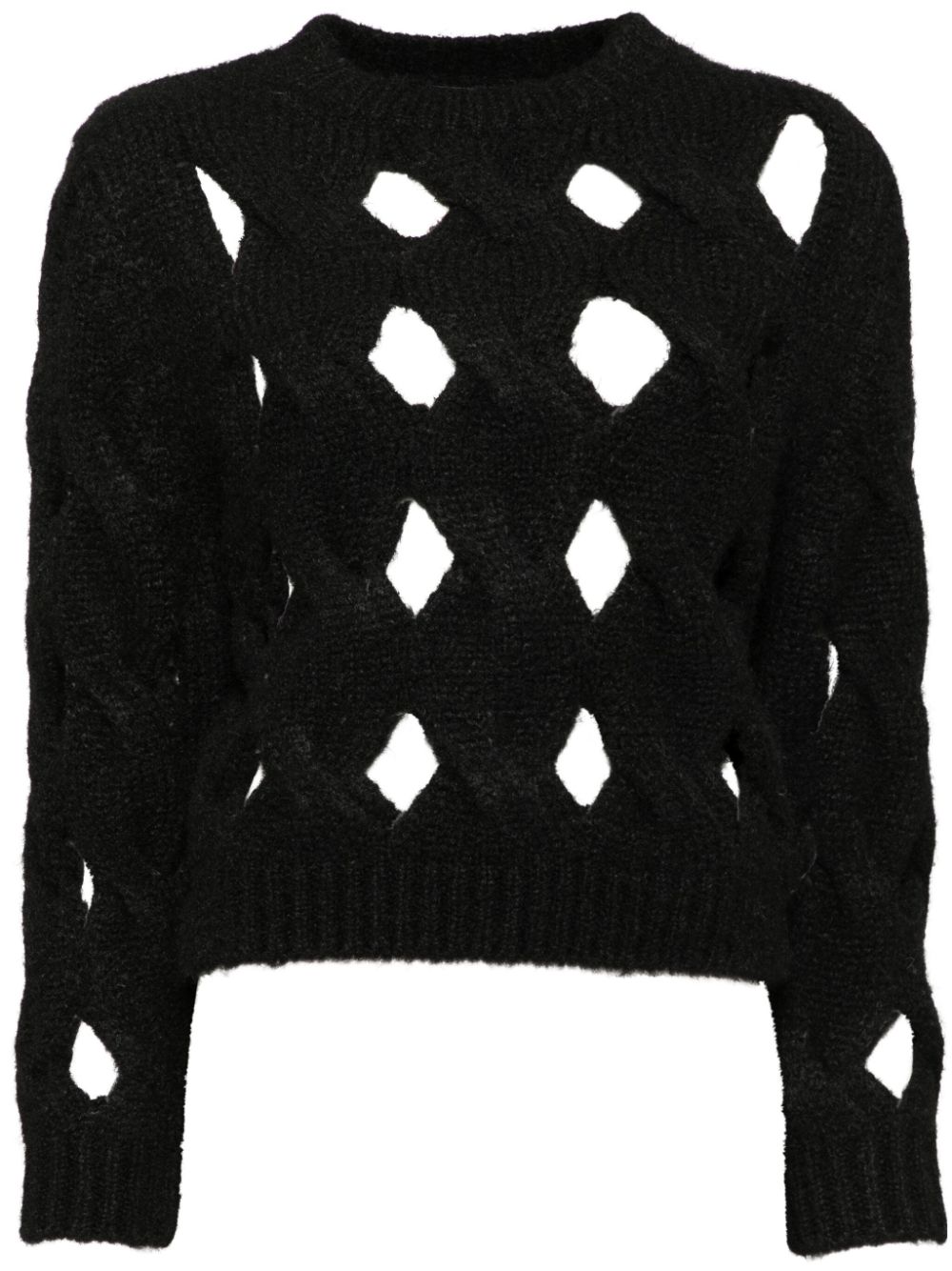 Cynthia Rowley open-knit jumper - Black von Cynthia Rowley