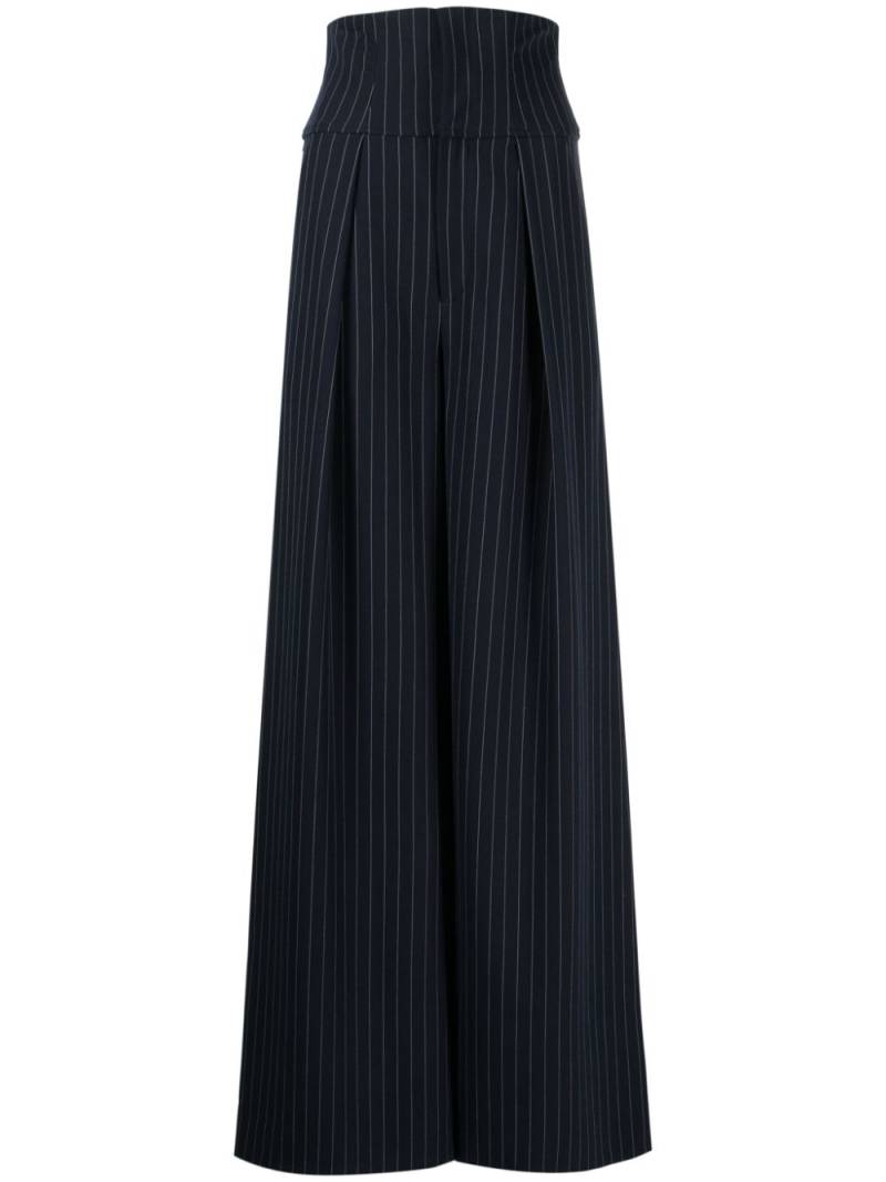 Cynthia Rowley pinstripe-pattern wide-leg trousers - Blue von Cynthia Rowley