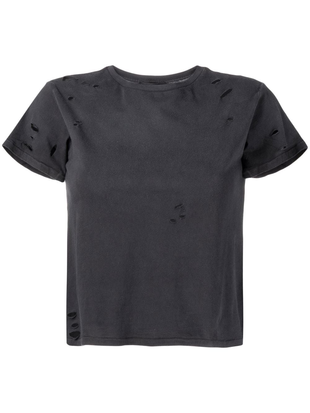 Cynthia Rowley punch-hole detailing cotton T-shirt - Black von Cynthia Rowley