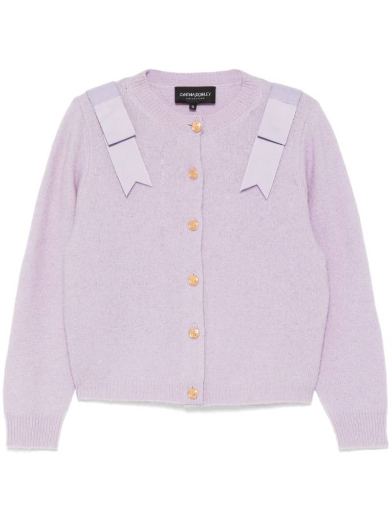 Cynthia Rowley ribbon embellished cardigan - Purple von Cynthia Rowley