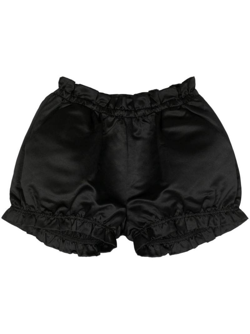 Cynthia Rowley ruffle-edge satin bloomer shorts - Black von Cynthia Rowley