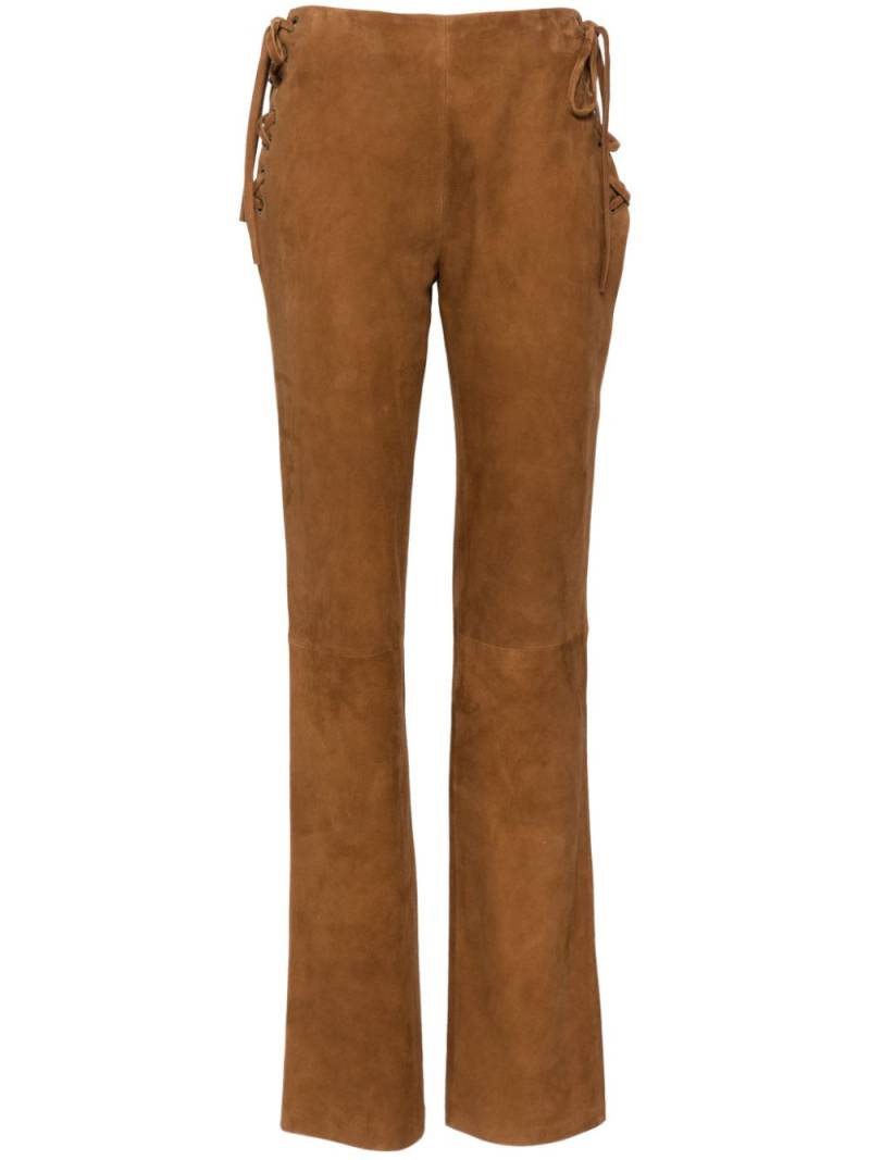 Cynthia Rowley side lace-up trousers - Brown von Cynthia Rowley