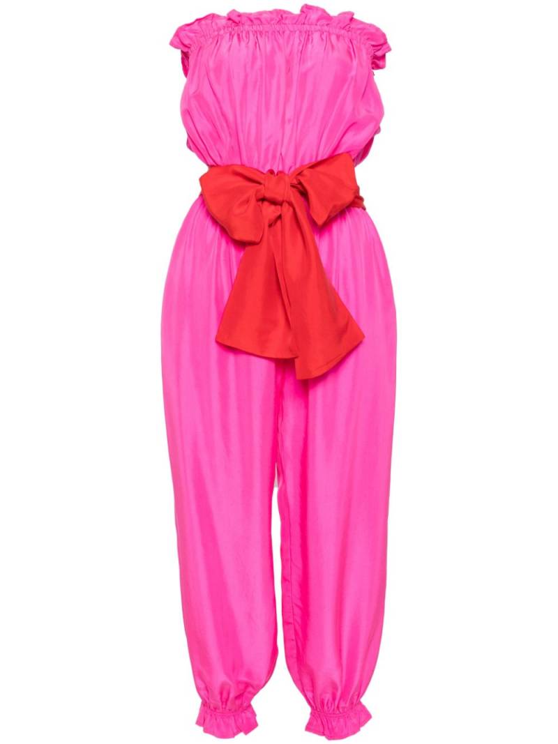 Cynthia Rowley silk strapless jumpsuit - Purple von Cynthia Rowley