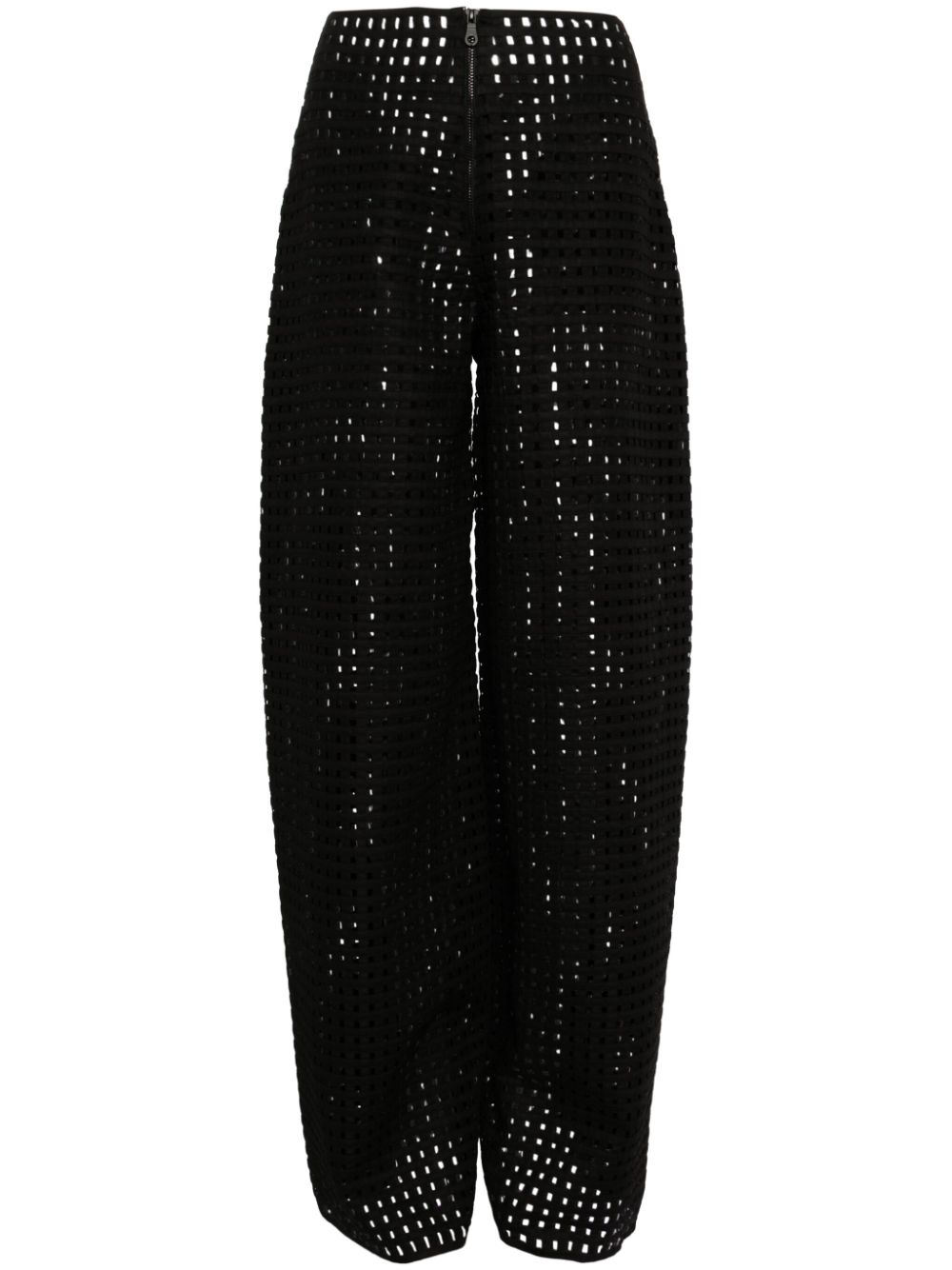 Cynthia Rowley wide-leg linen trousers - Black von Cynthia Rowley