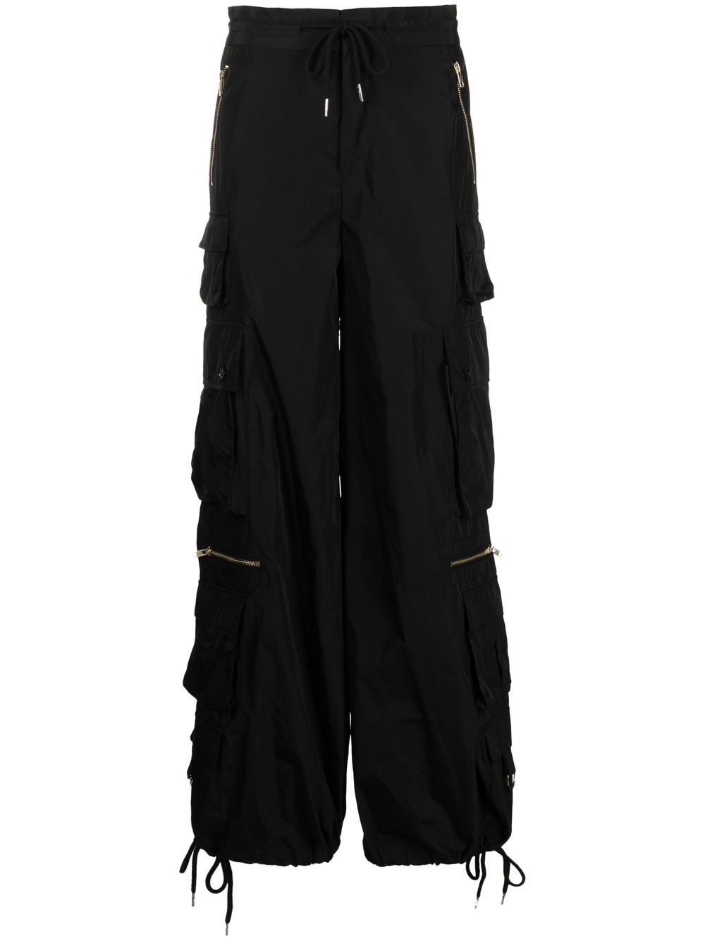 Cynthia Rowley wide-leg cargo trousers - Black von Cynthia Rowley