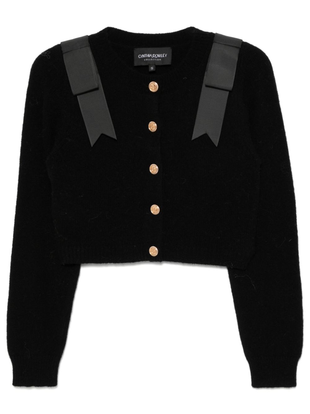 Cynthia Rowley wool cropped cardigan - Black von Cynthia Rowley