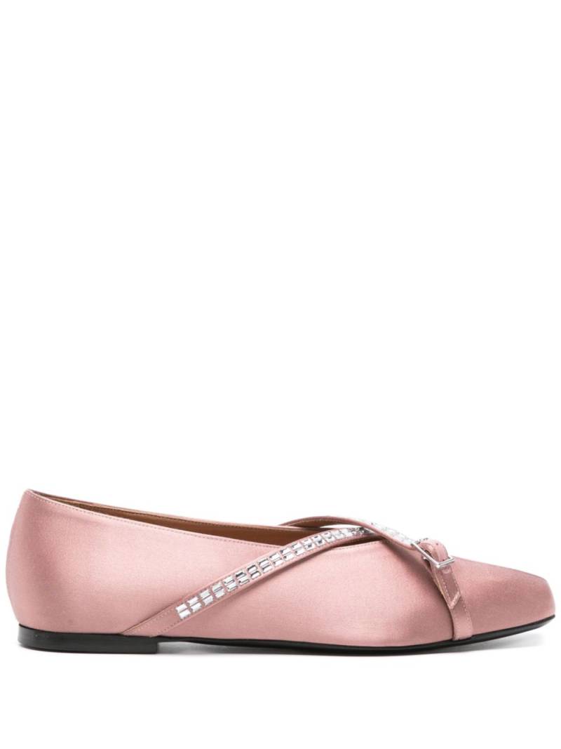 D'ACCORI Cara satin ballerina shoes - Pink von D'ACCORI