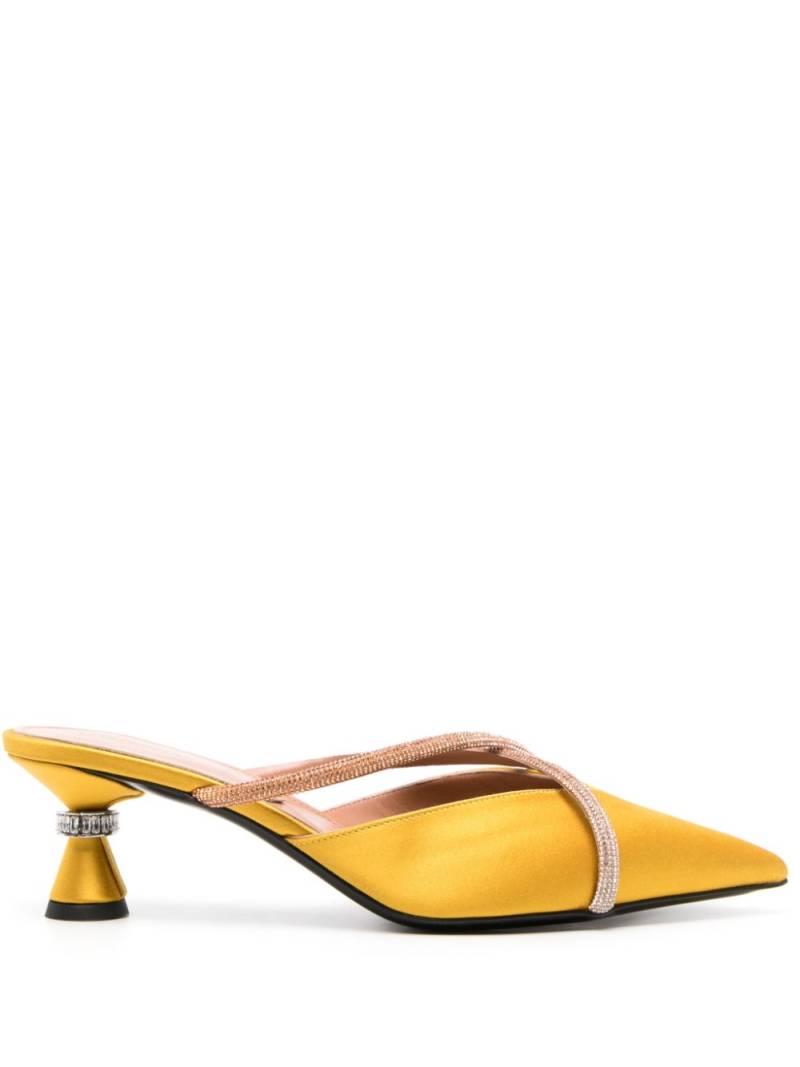 D'ACCORI Ella 50mm satin mules - Yellow von D'ACCORI