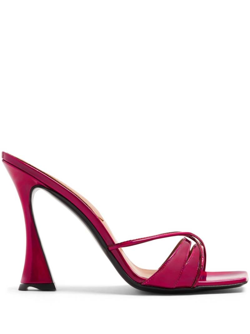 D'ACCORI Lust 100mm crossover-strap mules - Red von D'ACCORI