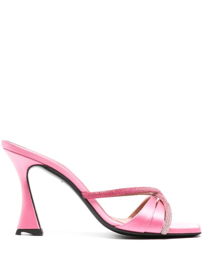 D'ACCORI Lust 100mm rhinestone-embellished mules - Pink von D'ACCORI