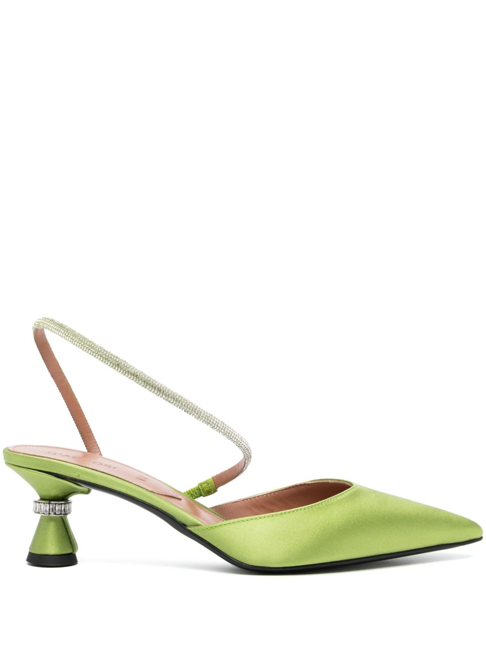 D'ACCORI Saturn 50mm satin slingback pumps - Green von D'ACCORI