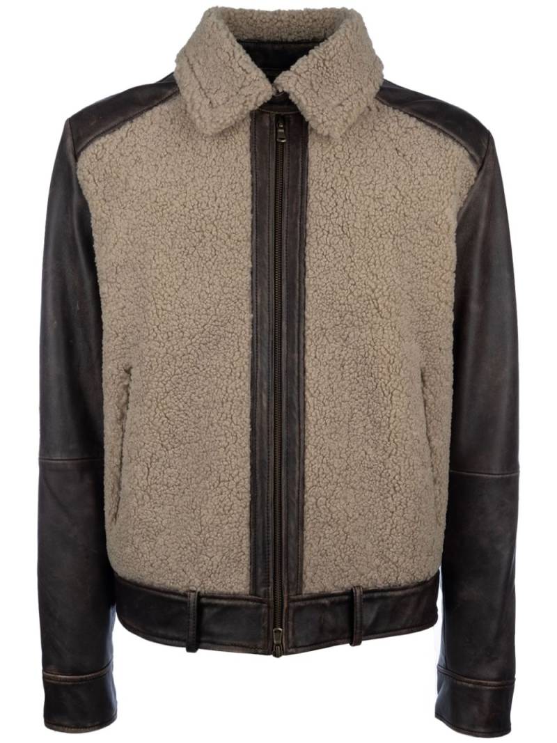 D'amico shearling-panel jacket - Brown von D'amico