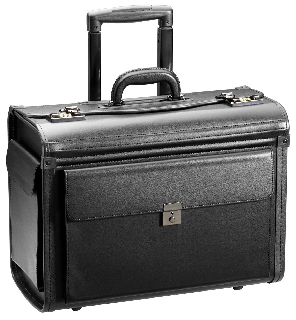 Business & Travel, Pilotenkoffer aus PU-Leder in schwarz Business & Travel, Pilotenkoffer aus PU-Leder in schwarz von D&N