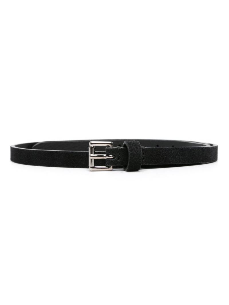 D4.0 double-strap leather belt - Black von D4.0