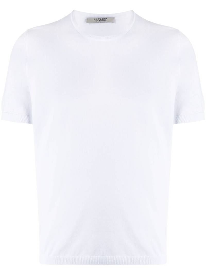 D4.0 fine-knit cotton T-shirt - White von D4.0