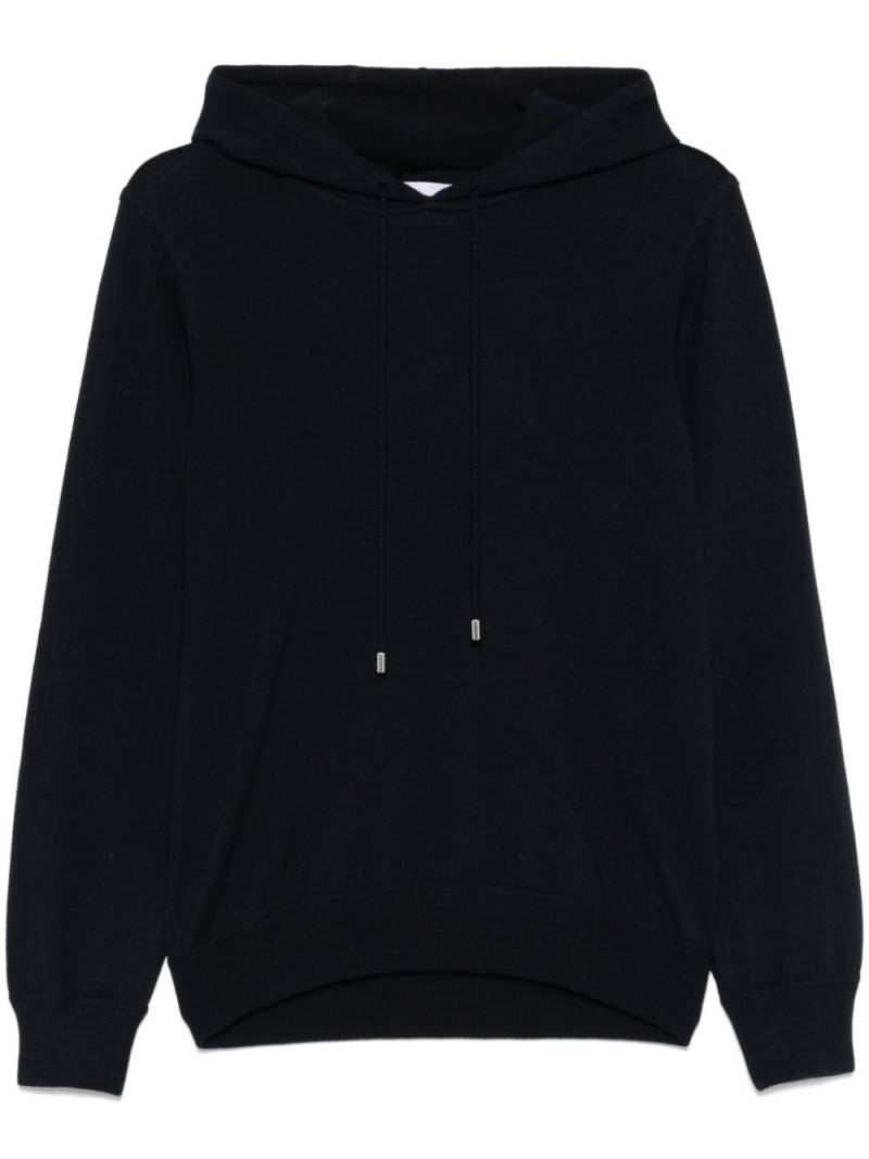 D4.0 fine-knit hoodie - Blue von D4.0