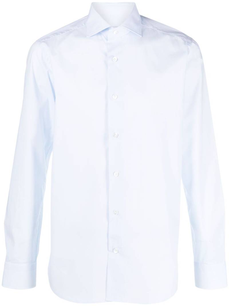 D4.0 long-sleeve cotton shirt - Blue von D4.0