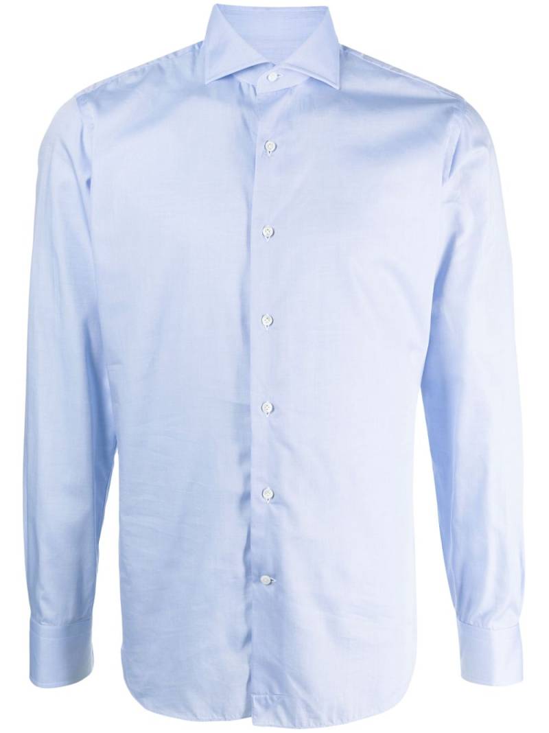 D4.0 long-sleeved cotton shirt - Blue von D4.0