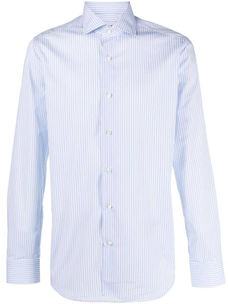 D4.0 pinstriped cotton shirt - Blue von D4.0