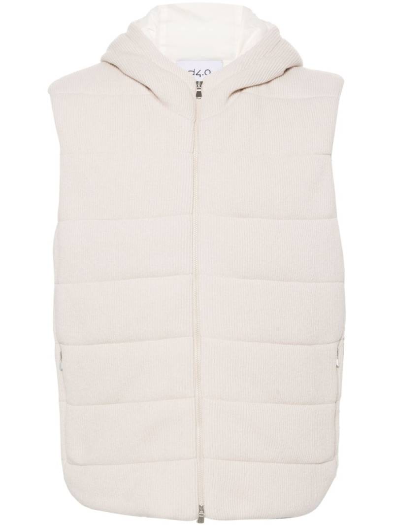 D4.0 ribbed-knit gilet - Neutrals von D4.0