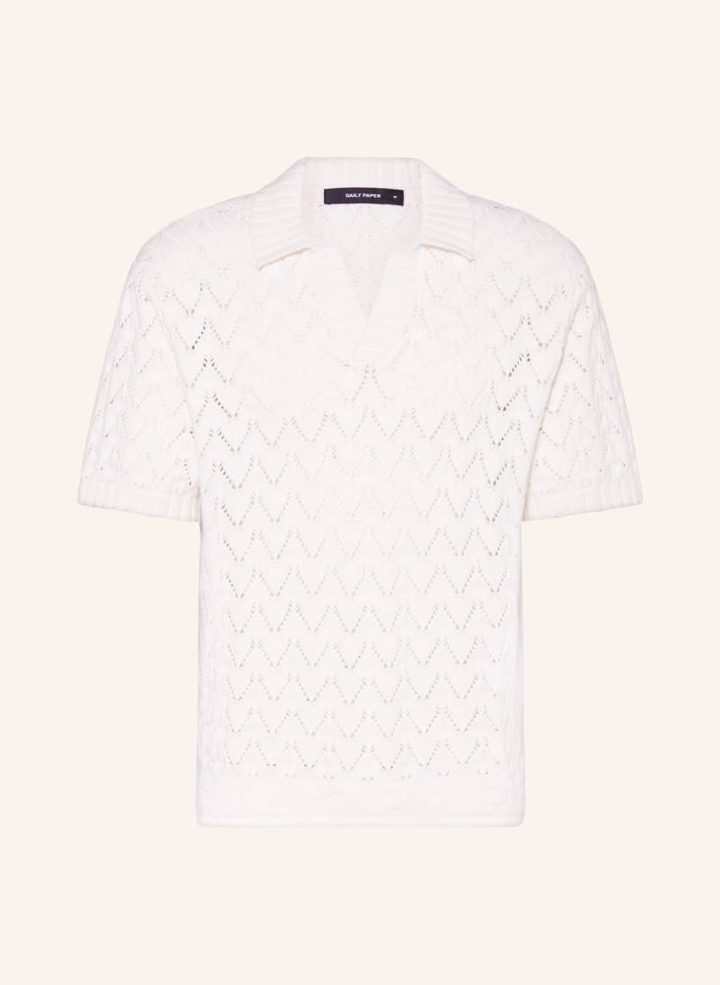 Daily Paper Strick-Poloshirt Yinka weiss von DAILY PAPER