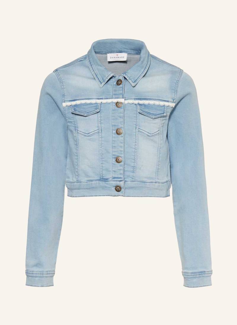 Danamade Jeansjacke Mit Spitze Und Pailletten blau von DANAMADE