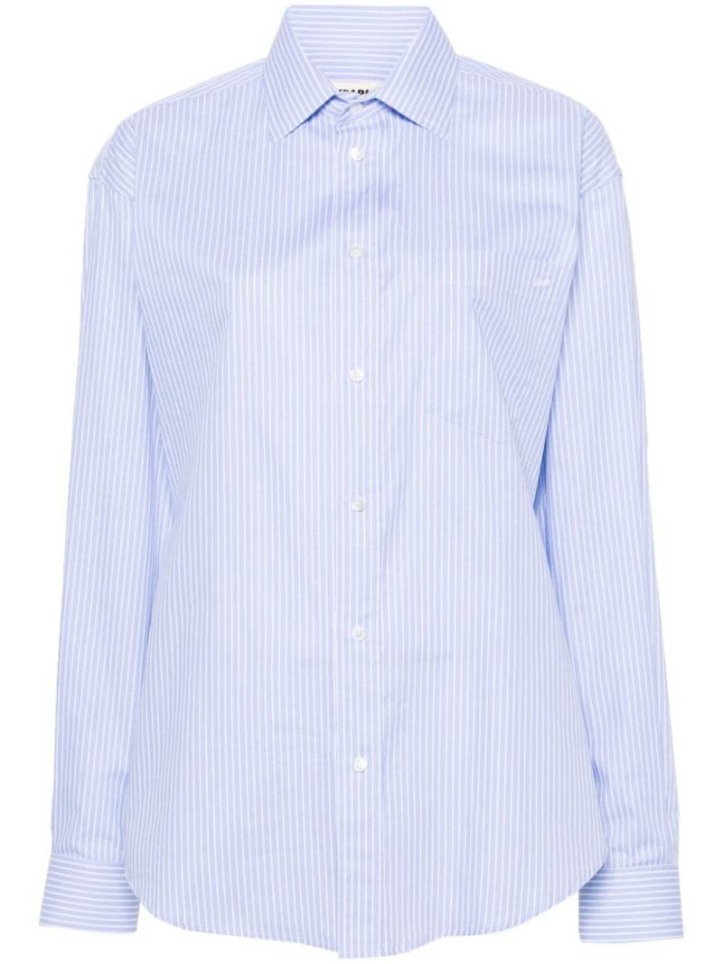 DARKPARK Anne striped cotton shirt - Blue von DARKPARK