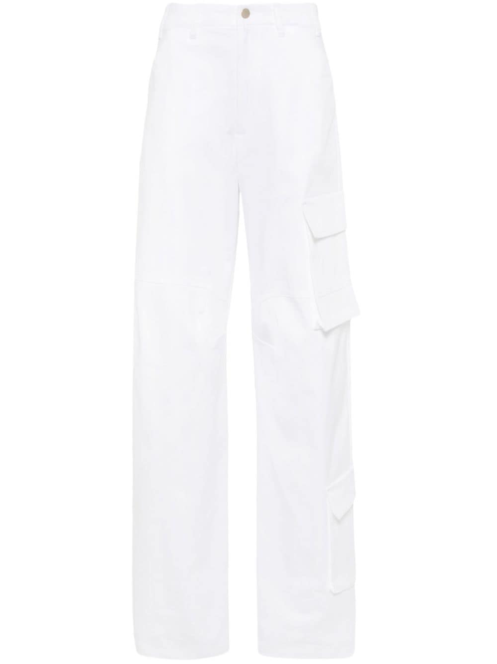 DARKPARK Rose barrel cargo trousers - White von DARKPARK