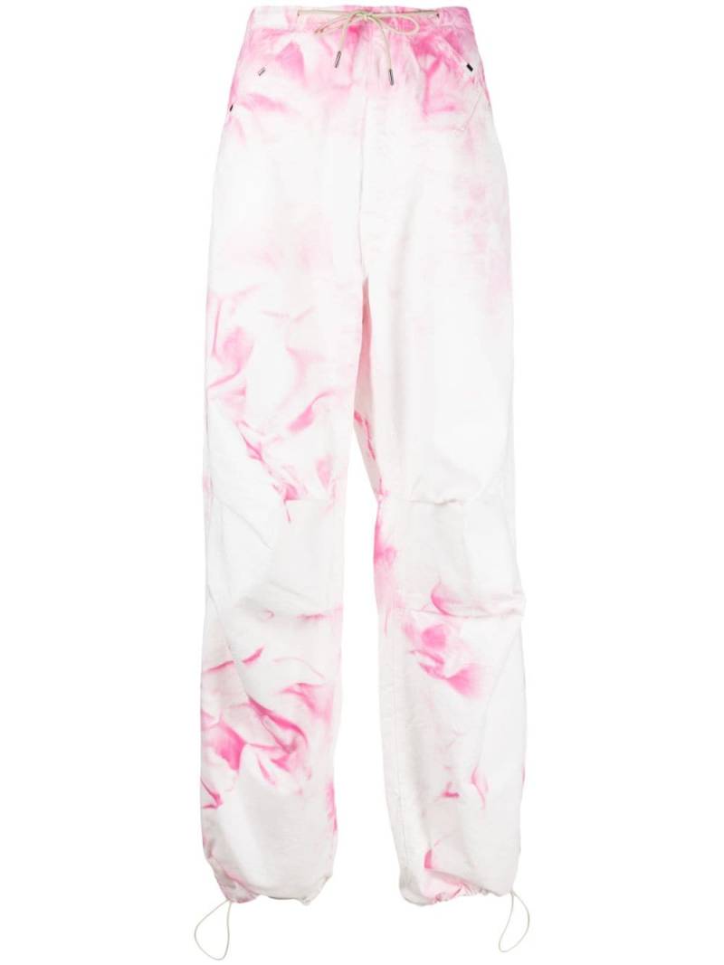 DARKPARK bleach-effect wide-leg trousers - Pink von DARKPARK