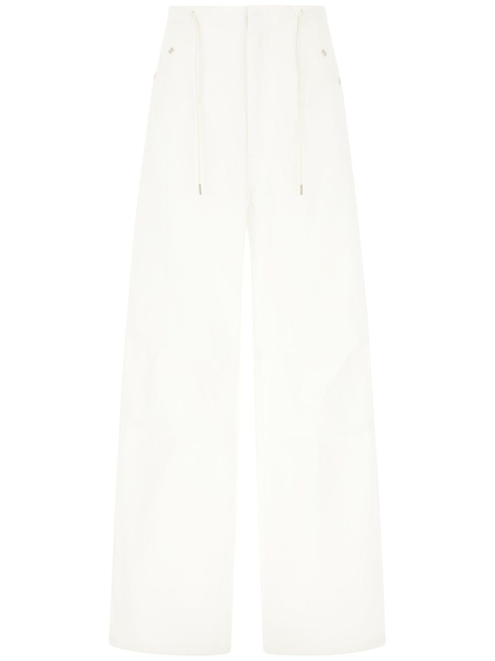 DARKPARK cotton palazzo pants - White von DARKPARK