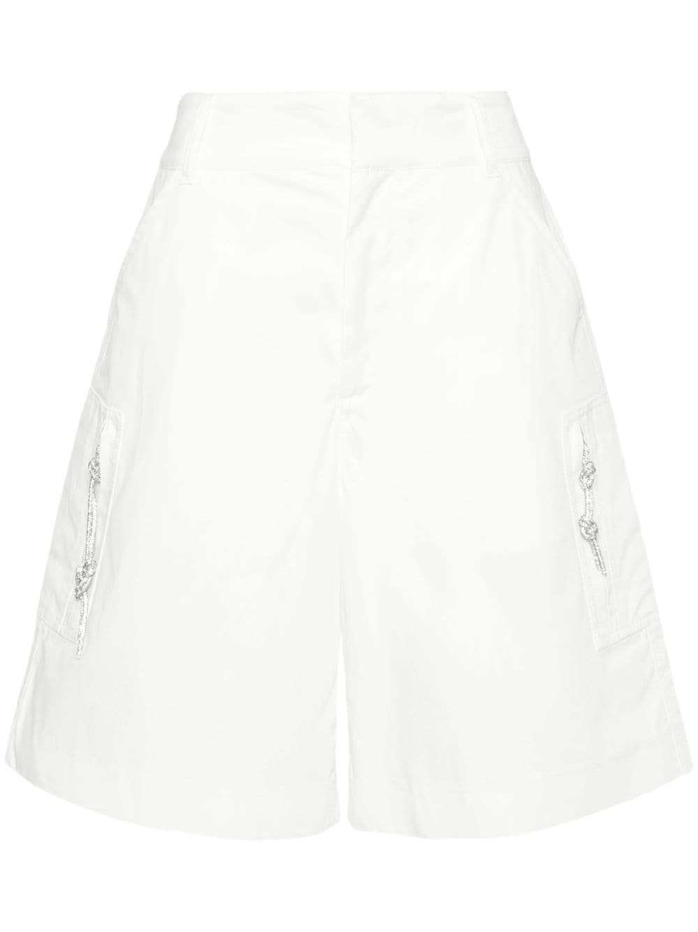 DARKPARK crystal-embellishment cotton shorts - White von DARKPARK