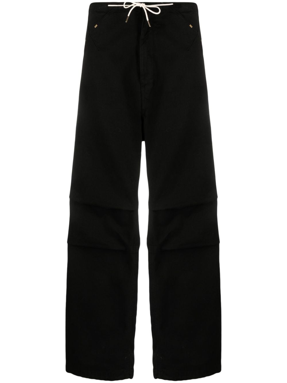 DARKPARK drawstring-waistband cotton trousers - Black von DARKPARK