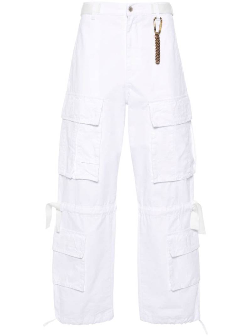 DARKPARK gabardine straight cargo pants - White von DARKPARK