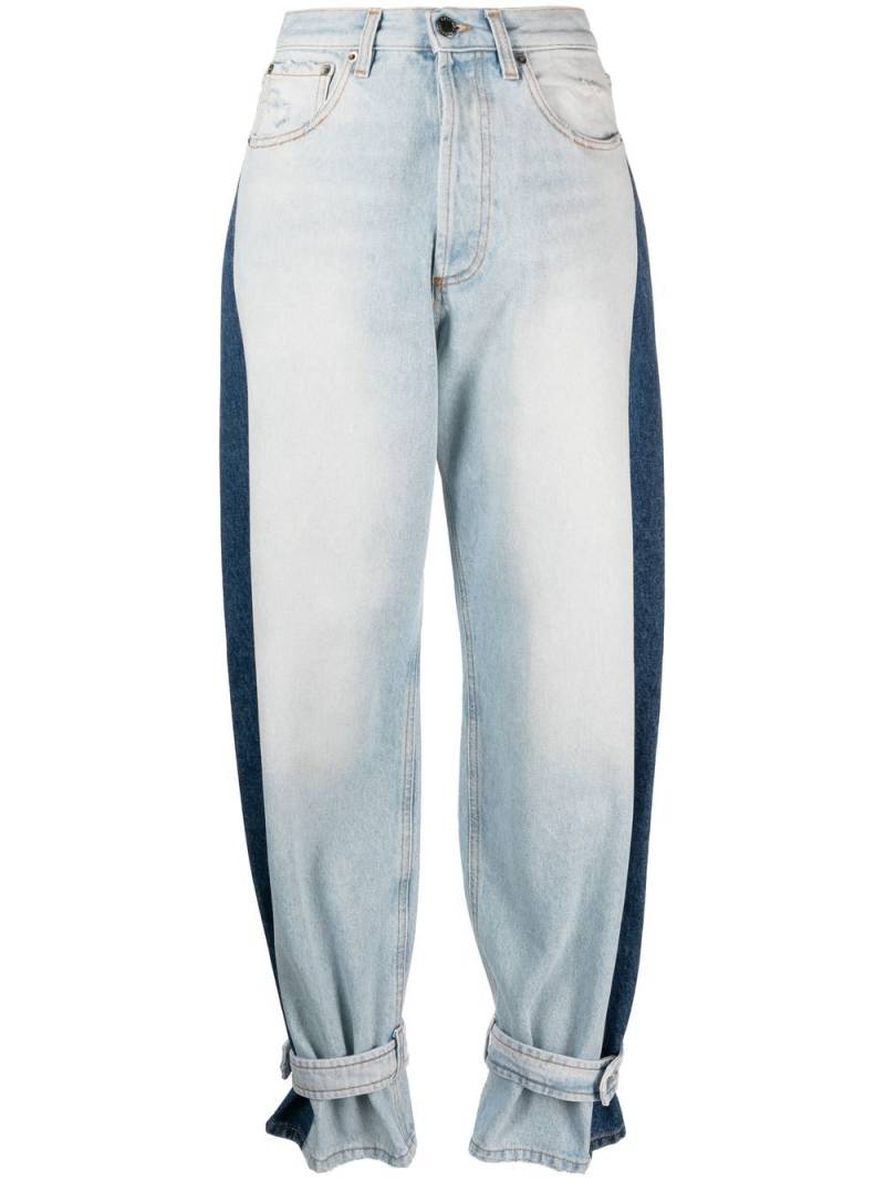 DARKPARK high-waisted two-tone jeans - Blue von DARKPARK