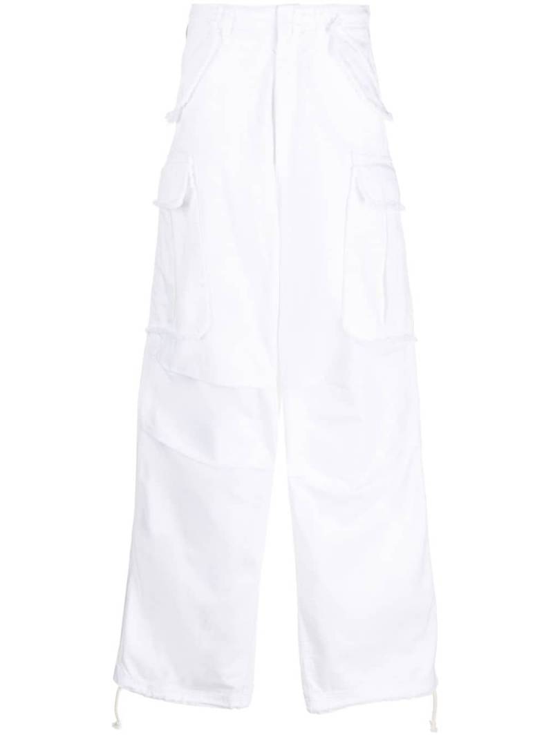 DARKPARK ripped-detail wide-leg trousers - White von DARKPARK
