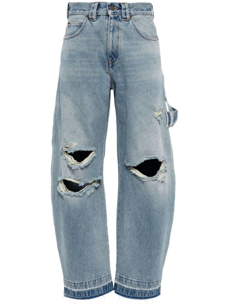 DARKPARK ripped wide-leg jeans - Blue von DARKPARK