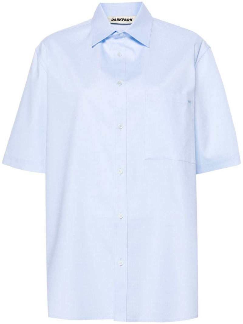 DARKPARK straight-point collar cotton shirt - Blue von DARKPARK