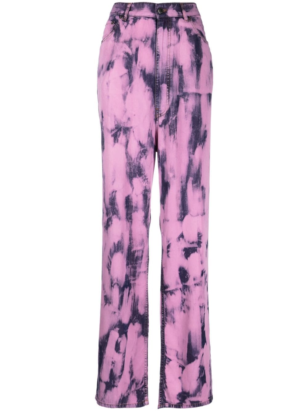 DARKPARK tie-dye straight-leg trousers - Pink von DARKPARK