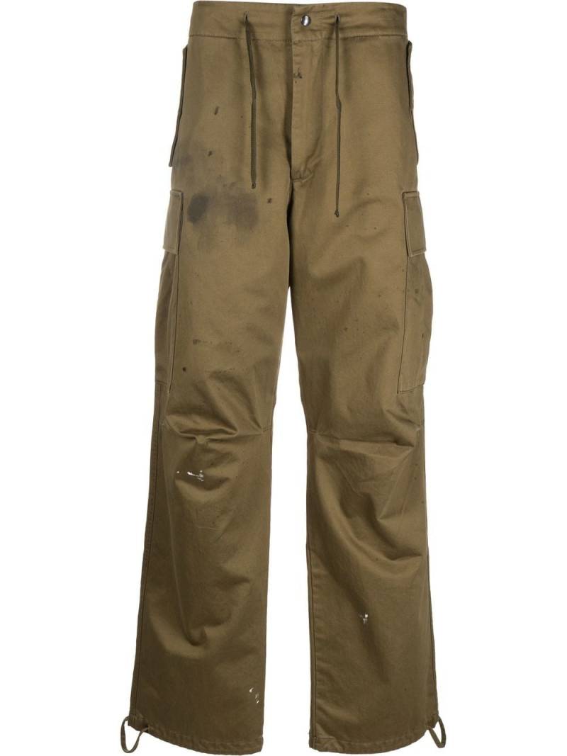 DARKPARK wide-leg cargo trousers - Green von DARKPARK