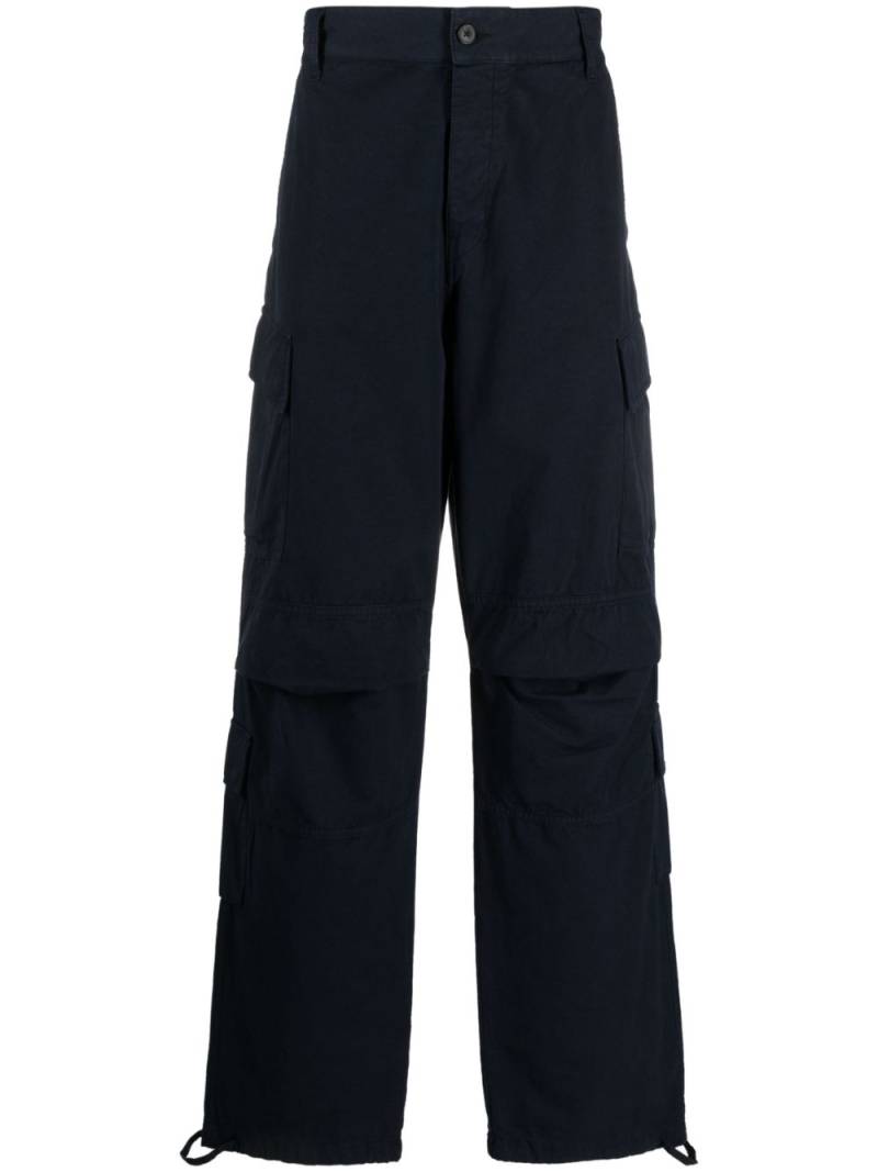 DARKPARK wide-leg straight trousers - Blue von DARKPARK