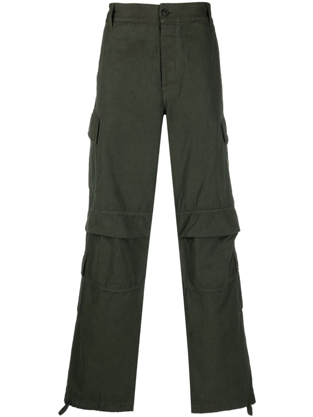 DARKPARK wide-leg straight trousers - Green von DARKPARK
