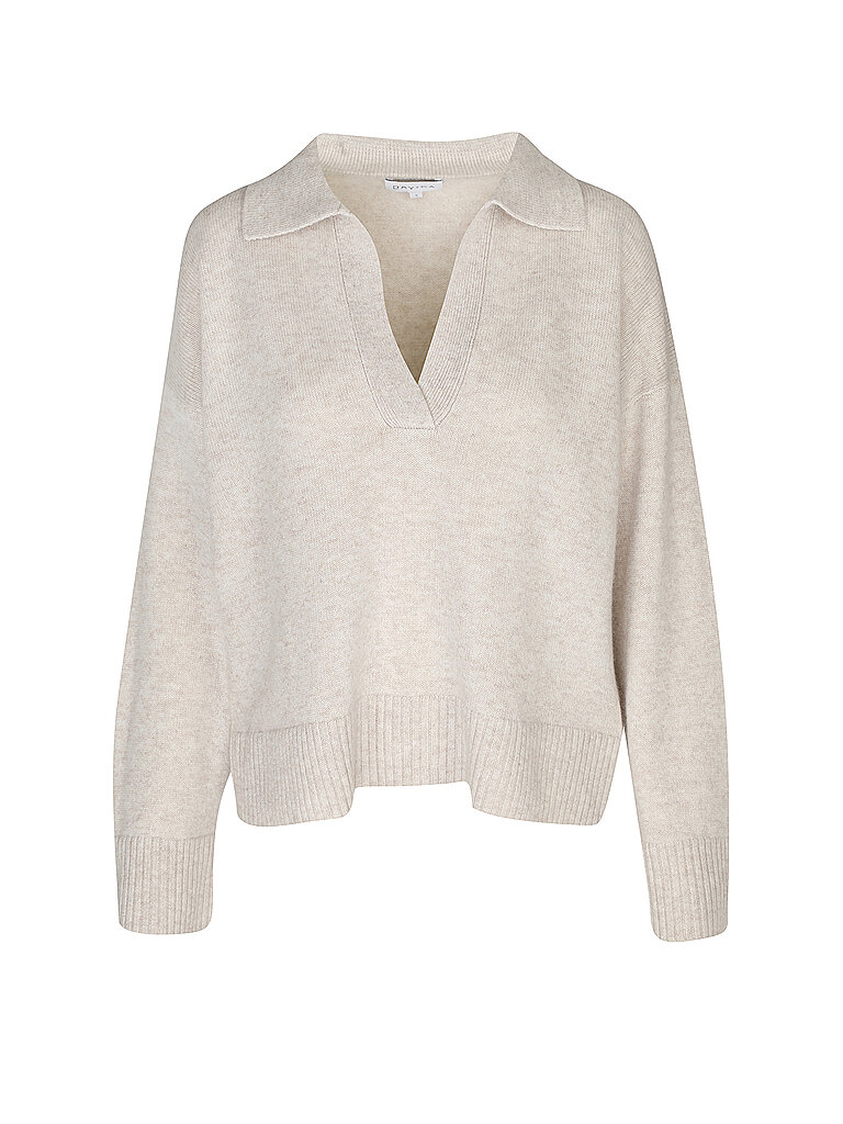 DAVIDA Kaschmirpullover  beige | L von DAVIDA