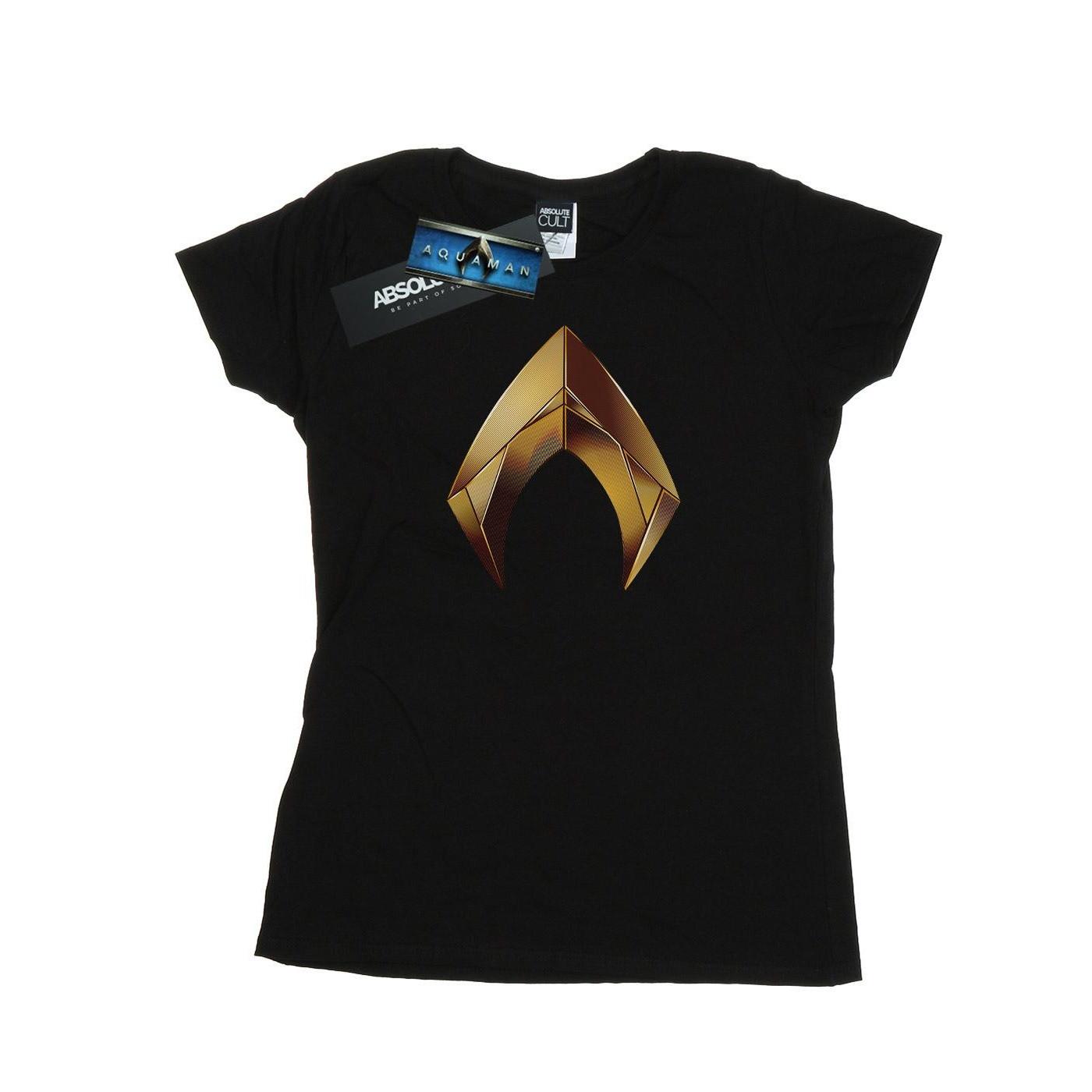 Aquaman Emblem Tshirt Damen Schwarz M von DC COMICS