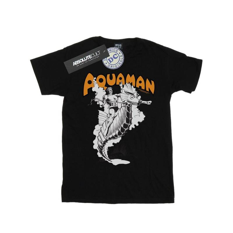 Aquaman Mono Action Pose Tshirt Herren Schwarz 3XL von DC COMICS