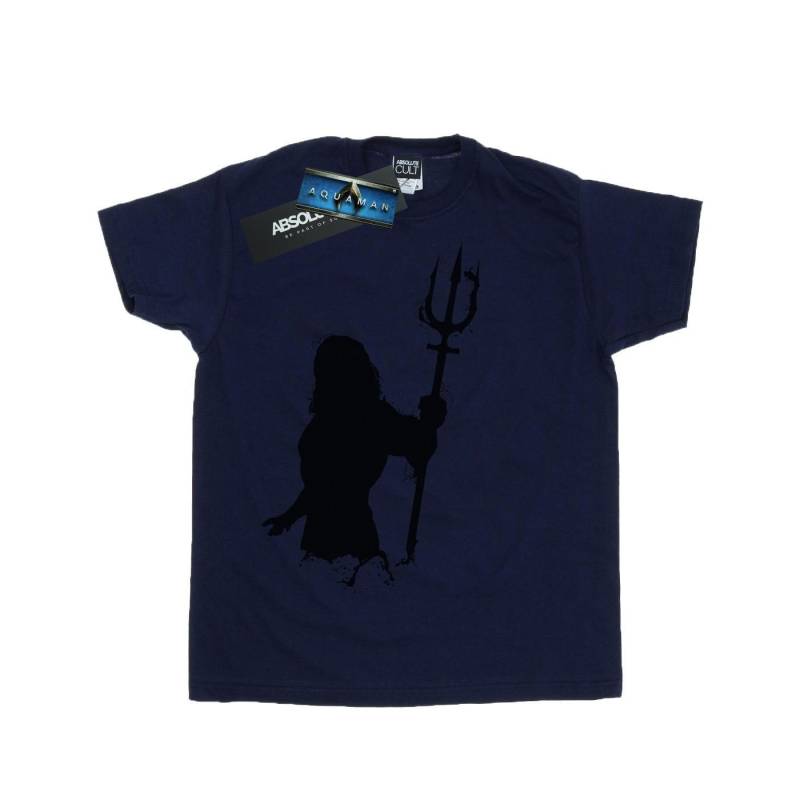 Aquaman Mono Silhouette Tshirt Damen Marine XL von DC COMICS