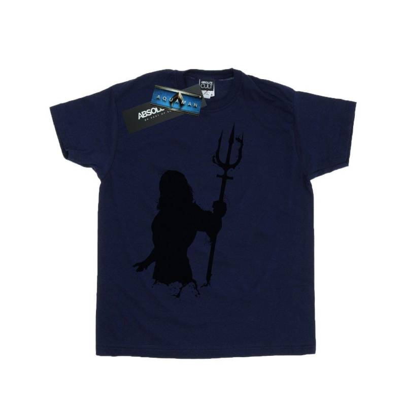 Aquaman Mono Silhouette Tshirt Herren Marine XL von DC COMICS