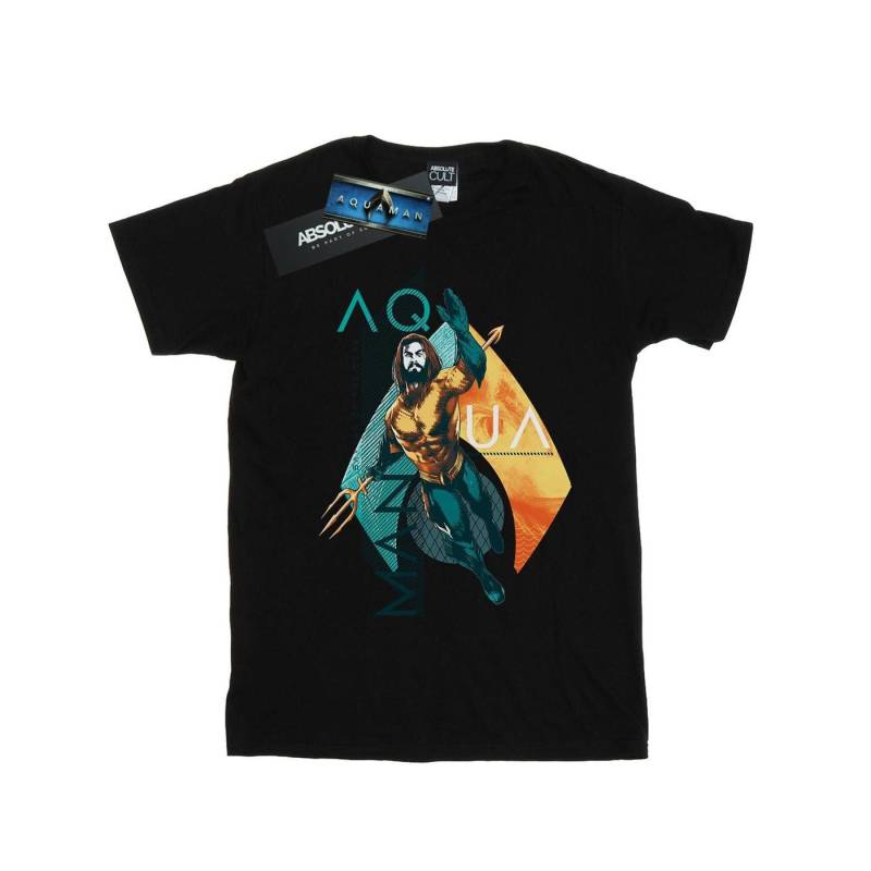 Aquaman Tropical Icon Tshirt Damen Schwarz XL von DC COMICS